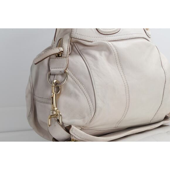 Vintage GIVENCHY Cream Leather Detachable Shoulder Strap Satchel Bag - Picture 7 of 15